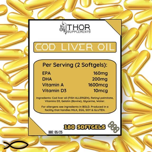 Cod Liver Oil | 1000mg | 180 Softgels